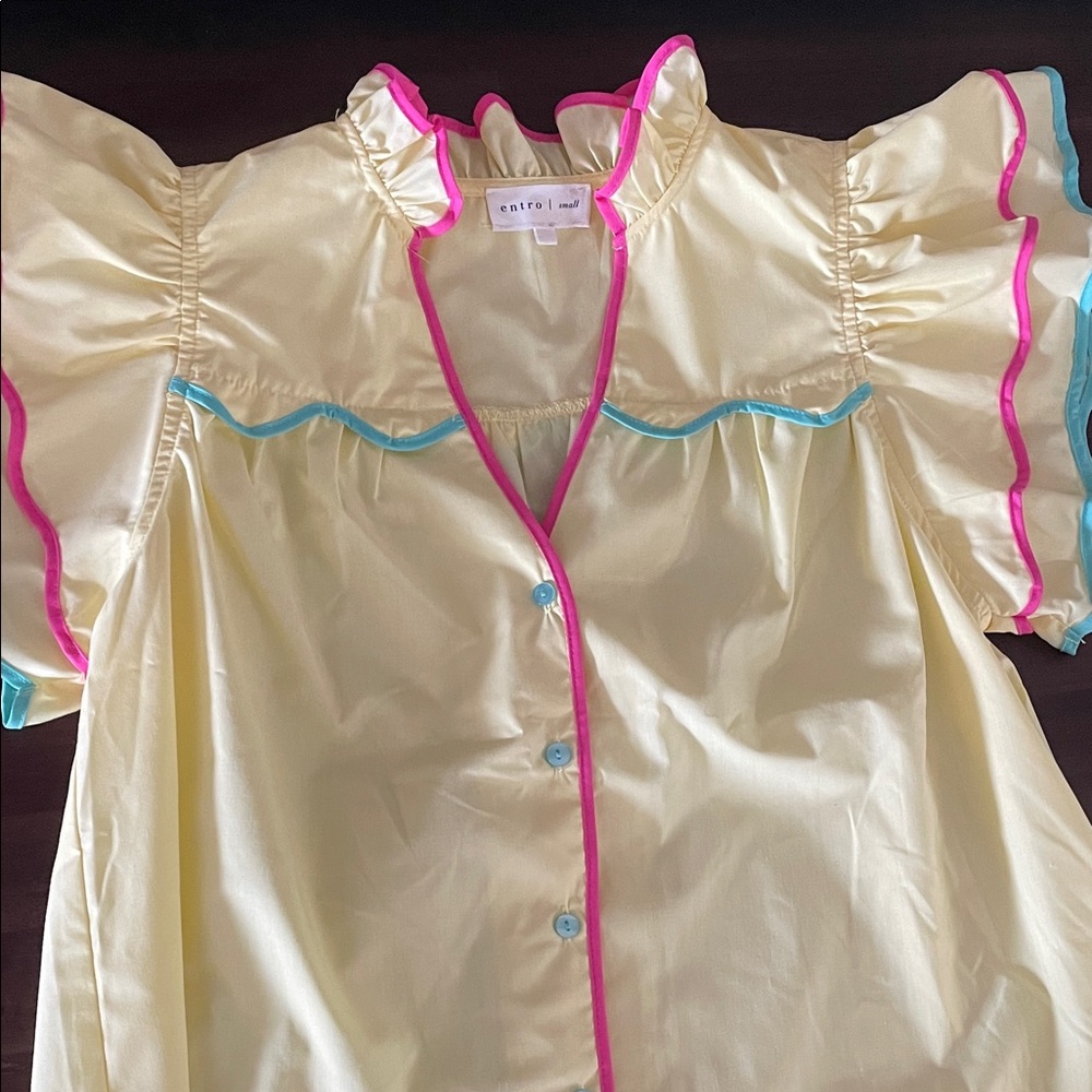 *2 Blouses* Entro Pink & Yellow Blouses - Picture 7 of 11